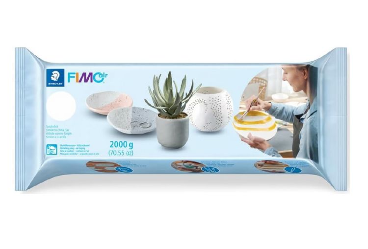 Produktbild: STAEDTLER FIMOair Lufttrocknende Modelliermasse, Gro&szlig;block 2000 g, 8102-0