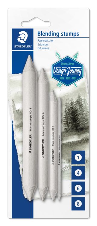 Produktbild: STAEDTLER Papierwischer unterschiedliche Gr&ouml;&szlig;en (1,4,6,8), 4er Set