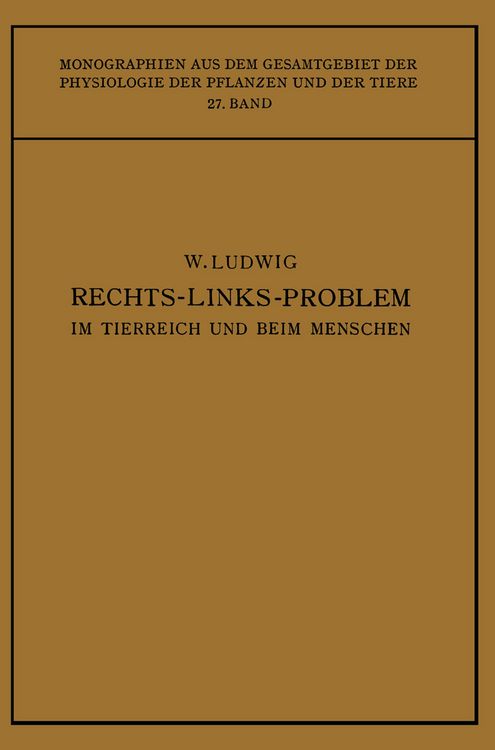 Produktbild: Das Rechts-Links-Problem im Tierreich und Beim Menschen