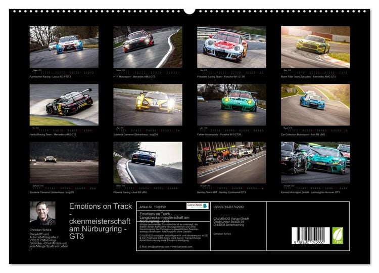 Produktbild: Emotions on Track - Langstreckenmeisterschaft am N&uuml;rburgring - GT3 (hochwertiger Premium Wandkalender 2026 DIN A2 quer), Kunstdruck in Hochglanz