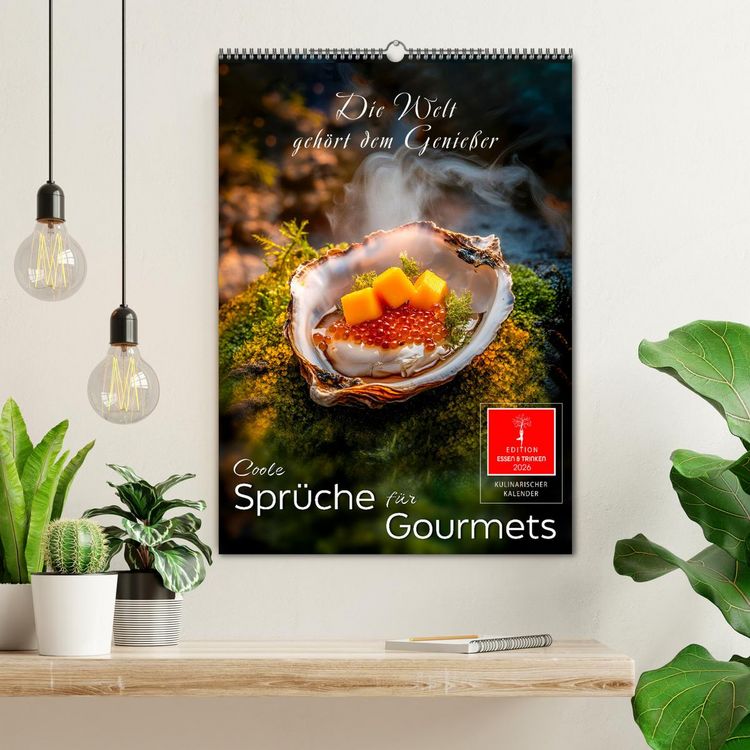 Produktbild: Coole Spr&uuml;che f&uuml;r Gourmets (Wandkalender 2026 DIN A2 hoch), CALVENDO Monatskalender