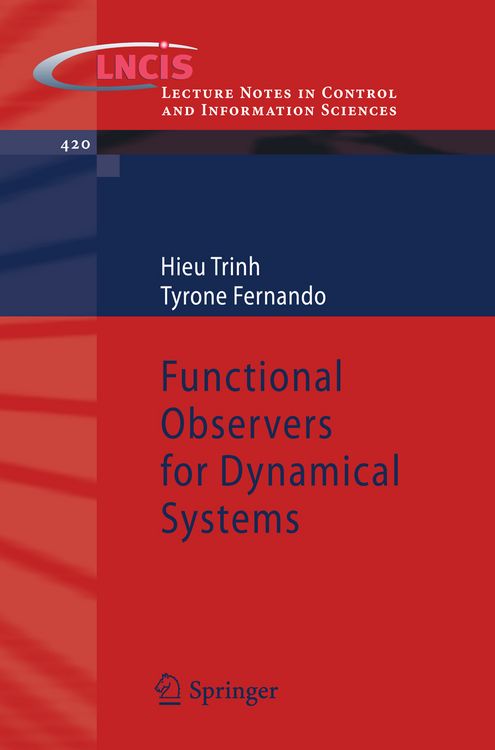 Produktbild: Functional Observers for Dynamical Systems