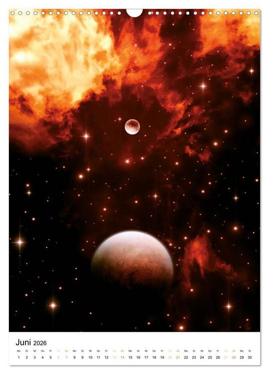 Produktbild: Galaxien und Nebulare (Wandkalender 2026 DIN A3 hoch), CALVENDO Monatskalender