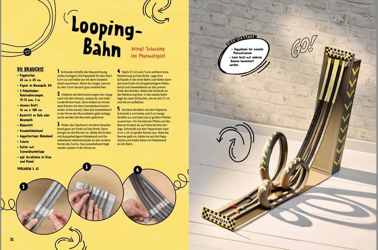 Produktbild: Let's Roll - Das coolste Murmelbahn-Bastelbuch