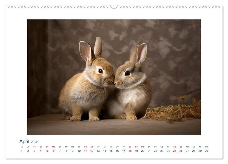 Produktbild: Unzertrennlich (hochwertiger Premium Wandkalender 2026 DIN A2 quer), Kunstdruck in Hochglanz