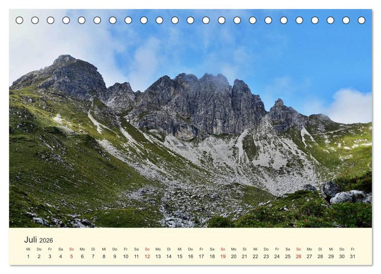 Produktbild: Wandergl&uuml;ck im Allg&auml;u (Tischkalender 2026 DIN A5 quer), CALVENDO Monatskalender