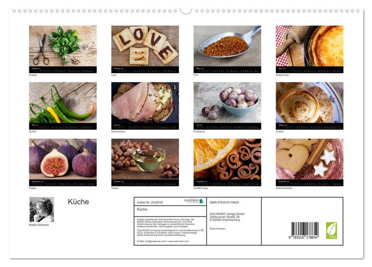 Produktbild: K&uuml;che (hochwertiger Premium Wandkalender 2026 DIN A2 quer), Kunstdruck in Hochglanz