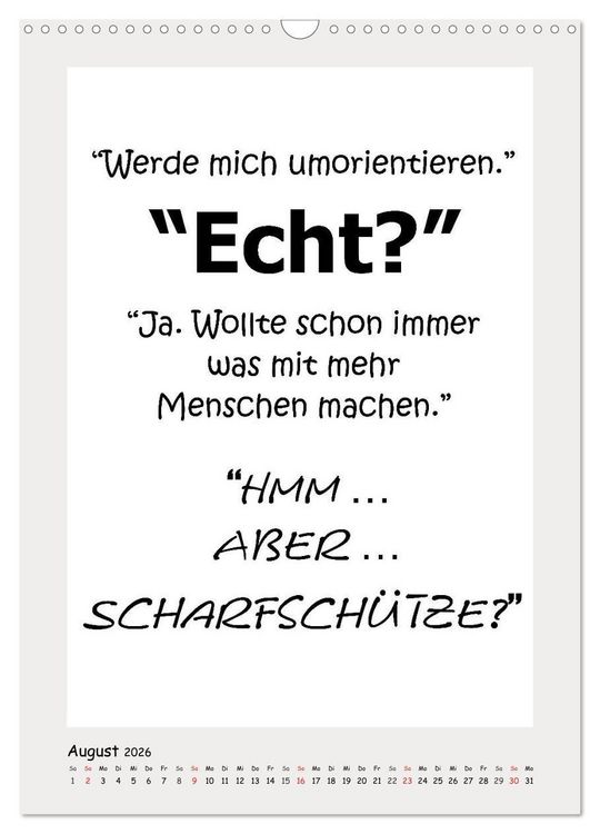 Produktbild: Spr&uuml;chekalender. Witziges f&uuml;rs B&uuml;ro (Wandkalender 2026 DIN A3 hoch), CALVENDO Monatskalender