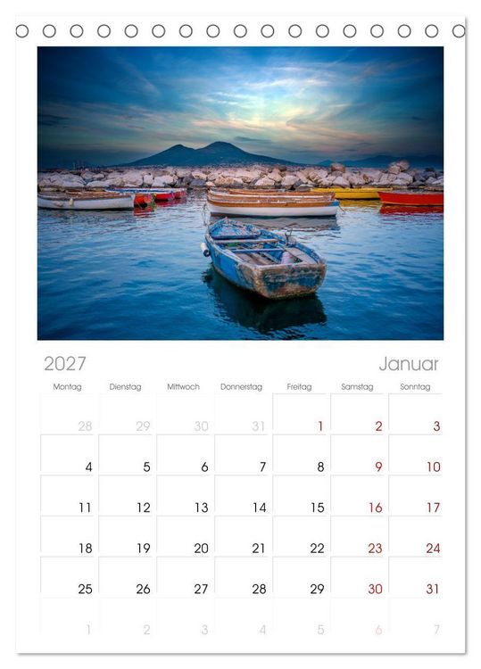 Produktbild: Tischplaner 2027 - Wundersch&ouml;nes Neapel - Bella Napoli (A5 Tischkalender zum Aufstellen) CALVENDO