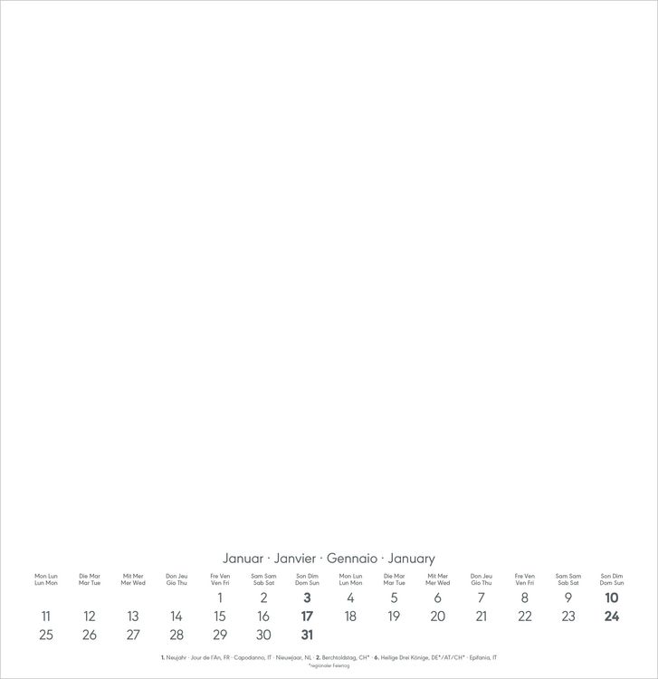 Produktbild: Kreativkalender XL schwarz 2027