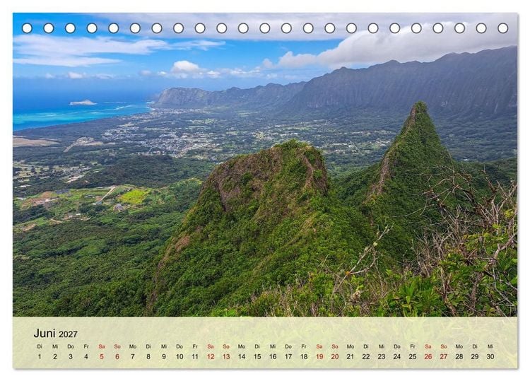 Produktbild: Hawaii - Eindr&uuml;cke von Big Island, Kauai & Oahu (Tischkalender 2027 DIN A5 quer), CALVENDO Monatskalender