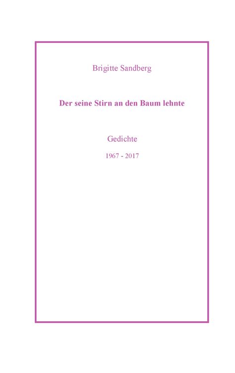 Produktbild: Der seine Stirn an den Baum lehnte