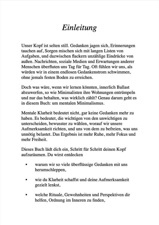 Produktbild: Mentaler Minimalismus