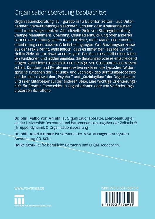 Produktbild: Organisationsberatung beobachtet