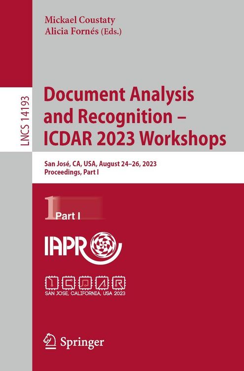 Produktbild: Document Analysis and Recognition - ICDAR 2023 Workshops