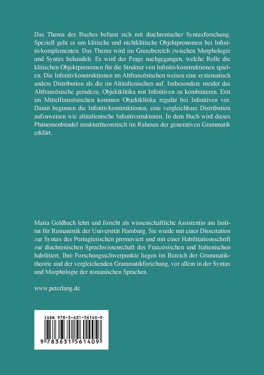 Produktbild: Pronominalisierung bei Infinitivkomplementen im Alt- und fr&uuml;hen Mittelfranz&ouml;sischen und im Altitalienischen