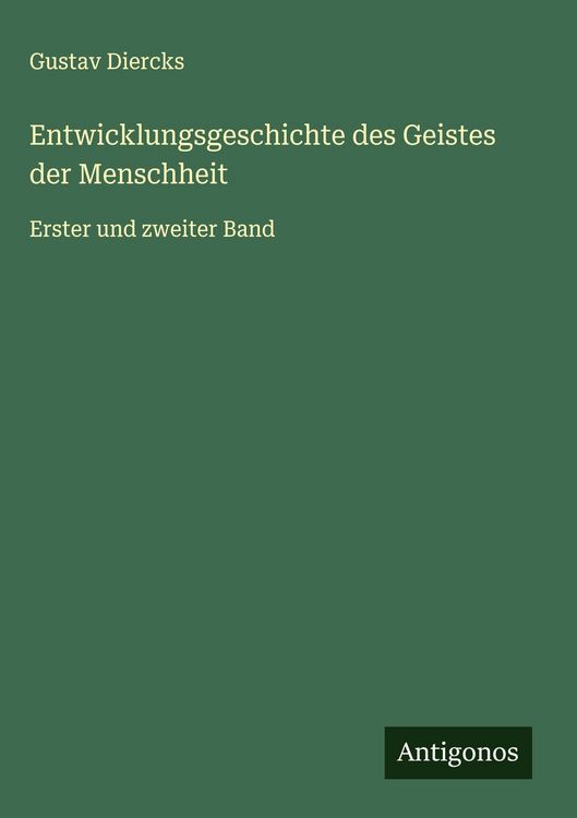 Produktbild: Entwicklungsgeschichte des Geistes der Menschheit