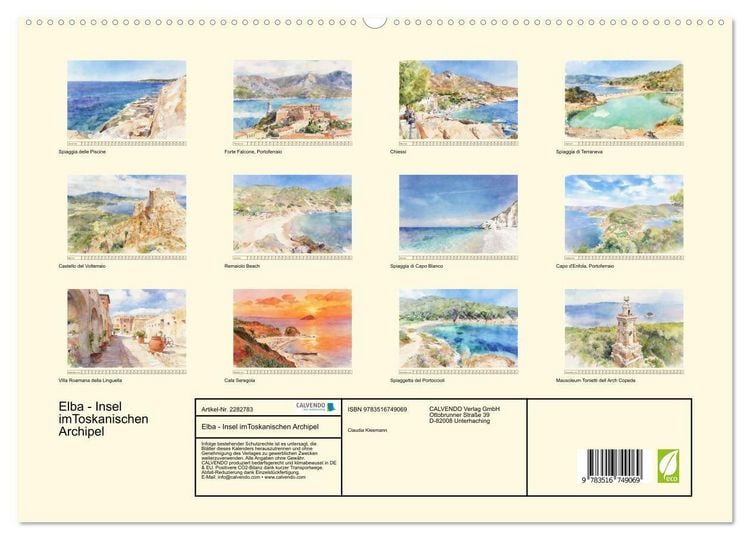 Produktbild: Elba - Insel imToskanischen Archipel (hochwertiger Premium Wandkalender 2026 DIN A2 quer), Kunstdruck in Hochglanz