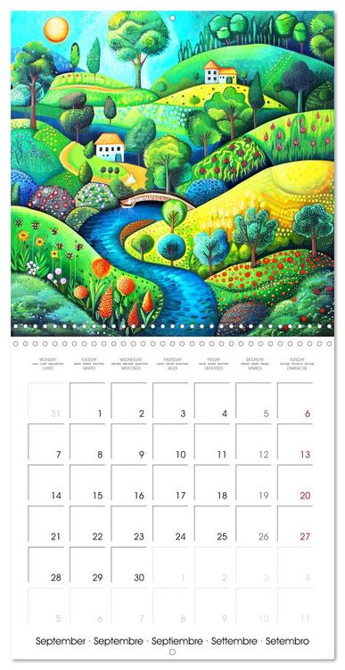 Produktbild: Voyage color&eacute; na&iuml;f (Calendrier mural carr&eacute; 2026 30x30 cm) Calendrier double avec une page pour vos prises de notes