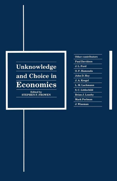 Produktbild: Unknowledge and Choice in Economics