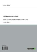 Produktbild: Bilingual Education in the US