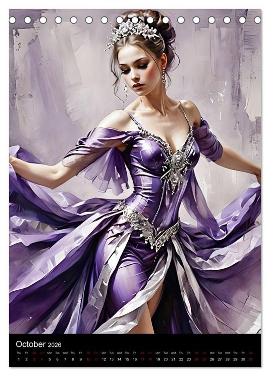 Produktbild: Dancing Elegance (Desk Calendar 2026 DIN A5 portrait), CALVENDO 12 Month DeskCalendar