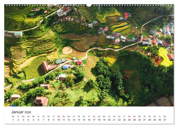 Produktbild: Vietnam - Das Land der Morgenr&ouml;te. (hochwertiger Premium Wandkalender 2026 DIN A2 quer), Kunstdruck in Hochglanz