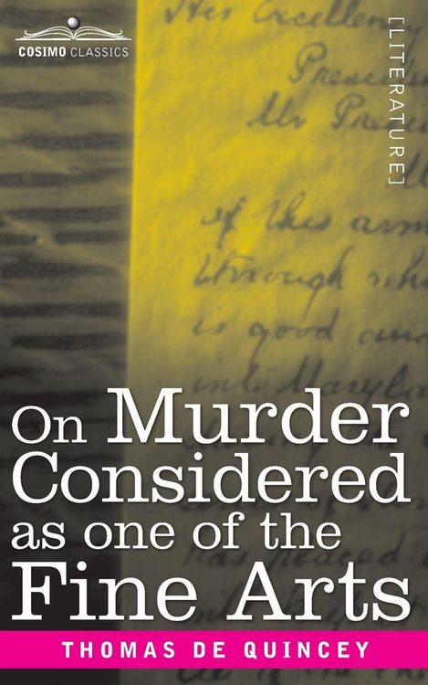 Produktbild: On Murder Considered as one of the Fine Arts