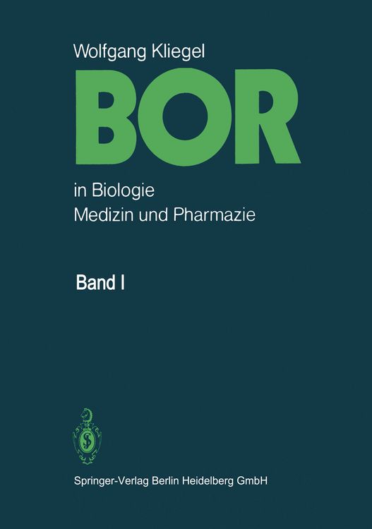 Produktbild: Bor in Biologie, Medizin und Pharmazie
