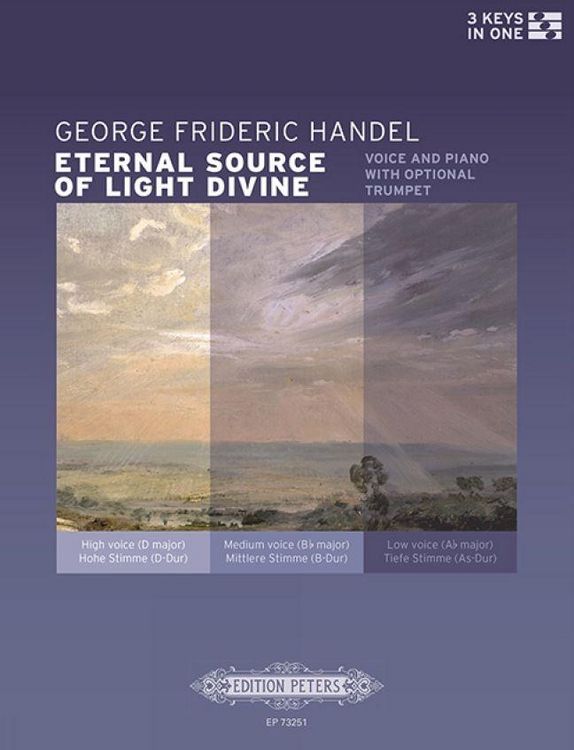 Produktbild: Eternal Source of Light Divine (f&uuml;r Gesang und Klavier / Orgel mit optionaler Trompetenstimme) (Ausgabe in drei verschiedenen Tonlagen: D-Dur / C-Dur / B-Dur)