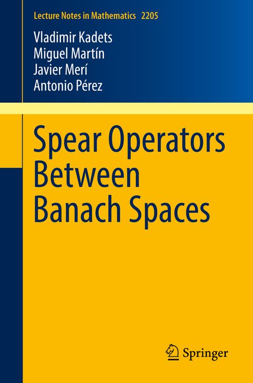 Produktbild: Spear Operators Between Banach Spaces