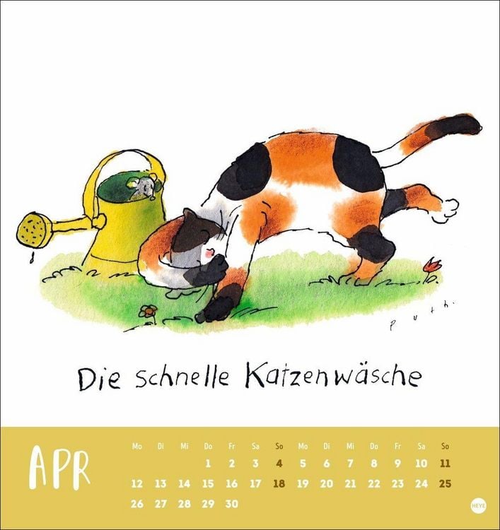 Produktbild: Puth Yoga f&uuml;r die Katz Postkartenkalender 2027
