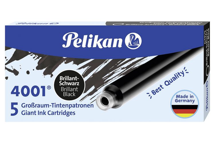 Produktbild: Pelikan Tintenpatrone 4001 GTP/5 brillant-schwarz 5 St&uuml;ck