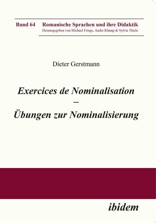 Produktbild: Gerstmann, D: Exercices de nominalisation. &Uuml;bungen zur Nomin