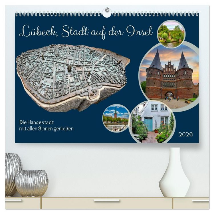 Produktbild: L&uuml;beck, Stadt auf der Insel (hochwertiger Premium Wandkalender 2026 DIN A2 quer), Kunstdruck in Hochglanz