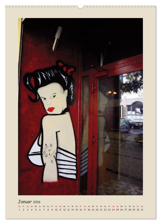 Produktbild: Berlin Love Streetart (Wandkalender 2026 DIN A2 hoch), CALVENDO Monatskalender