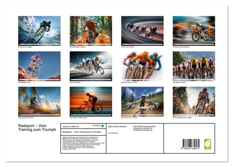 Produktbild: Radsport &ndash; Vom Training zum Triumph (Wandkalender 2026 DIN A3 quer), CALVENDO Monatskalender