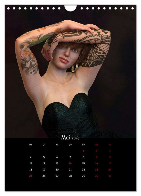 Produktbild: Portraits von t&auml;towierten Frauen (Wandkalender 2026 DIN A4 hoch), CALVENDO Monatskalender