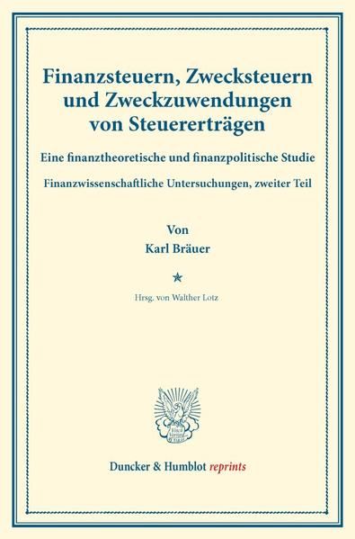 Produktbild: Finanzsteuern, Zwecksteuern und Zweckzuwendungen von Steuerertr&auml;gen.
