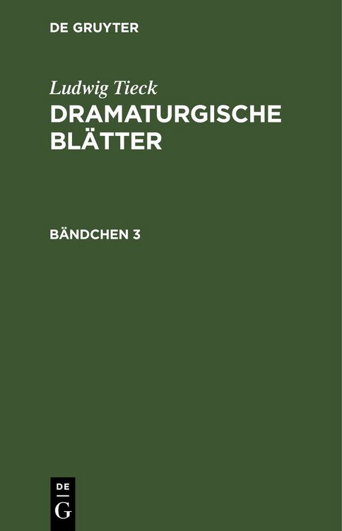 Produktbild: Dramaturgische Bl&auml;tter. B&auml;ndchen 3
