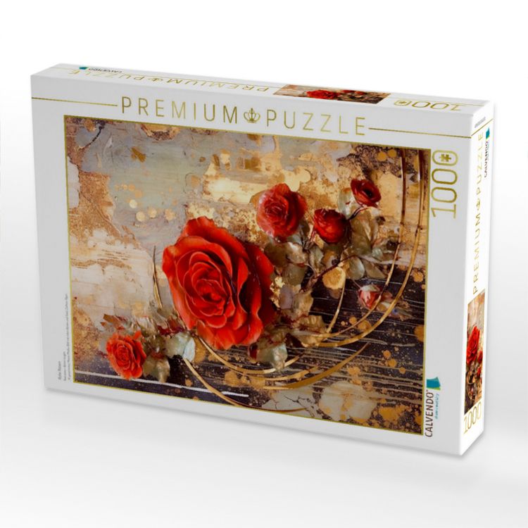 Produktbild: CALVENDO Puzzle Rote Rosen | 1000 Teile Lege-Gr&ouml;&szlig;e 64x48cm Foto-Puzzle f&uuml;r gl&uuml;ckliche Stunden