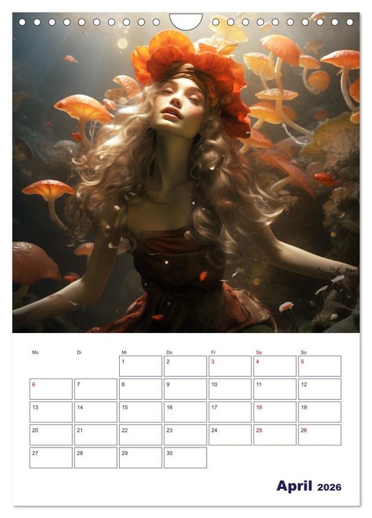 Produktbild: Die wundersame Welt der Zauberwesen (Wandkalender 2026 DIN A4 hoch), CALVENDO Monatskalender