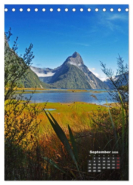Produktbild: Reise durch Neuseeland (Tischkalender 2026 DIN A5 hoch), CALVENDO Monatskalender