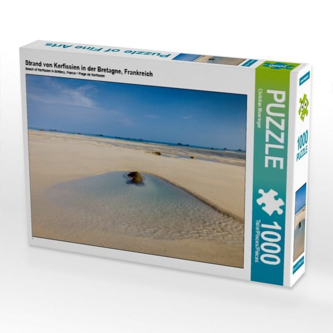 Produktbild: CALVENDO Puzzle Strand von Kerfissien in der Bretagne, Frankreich | 1000 Teile Lege-Gr&ouml;&szlig;e 64x48cm Foto-Puzzle f&uuml;r gl&uuml;ckliche Stunden