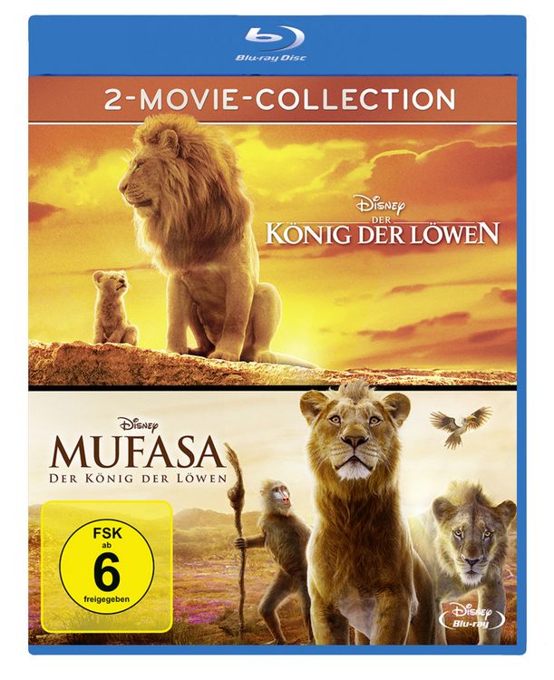 Produktbild: Der K&ouml;nig der L&ouml;wen+Mufasa (Live-Action) [2 BRs]