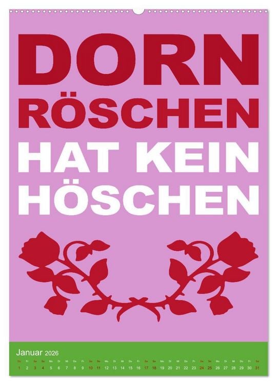 Produktbild: Aufstehen, Krone richten, weitergehen (Wandkalender 2026 DIN A2 hoch), CALVENDO Monatskalender