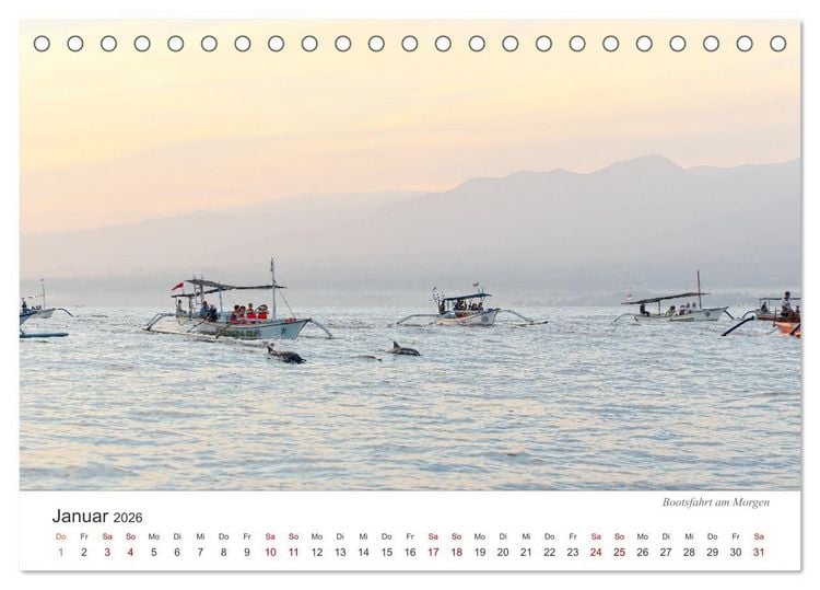 Produktbild: Impressionen einer Reise durch Bali (Tischkalender 2026 DIN A5 quer), CALVENDO Monatskalender