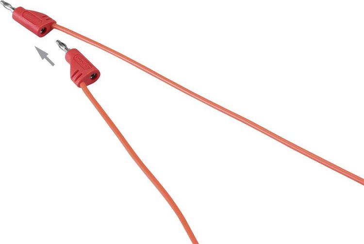 Produktbild: VOLTCRAFT MSB-200 Messleitung Lamellenstecker 2mm Lamellenstecker 2mm 30.00cm Rot 1St.