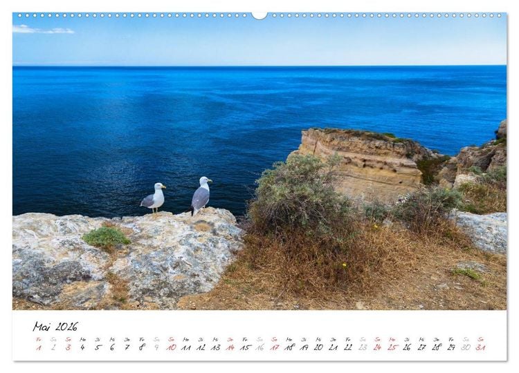 Produktbild: Die portugiesische Atlantikk&uuml;ste - Algarve (Wandkalender 2026 DIN A2 quer), CALVENDO Monatskalender