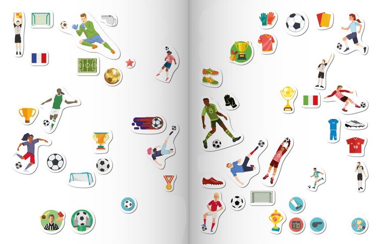 Produktbild: Mein Stickeralbum Fu&szlig;ball mit 100 Stickern